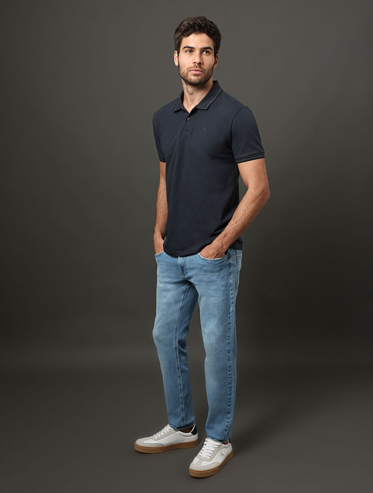 Miniatura Calça Jeans Masculina Skinny 5 Pockets Calvin Klein Jeans - Azul Claro Calça Jeans Masculina Skinny 5 Pockets Calvin Klein Jeans Azul Claro 36