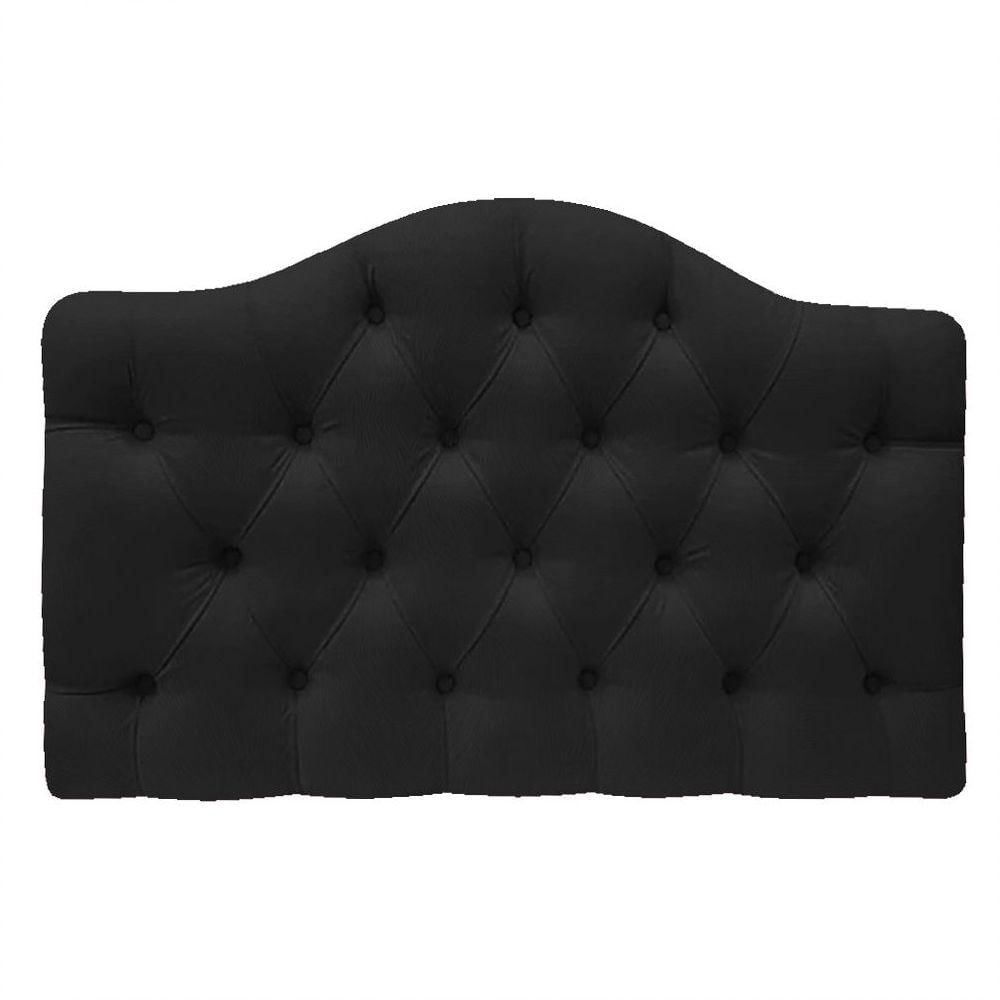 Miniatura Cabeceira Suspensa Imperatriz 160 Cm Queen Size Suede Preto