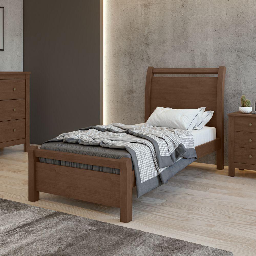 Miniatura Cama Solteiro Reali Lopas Imbuia Clean