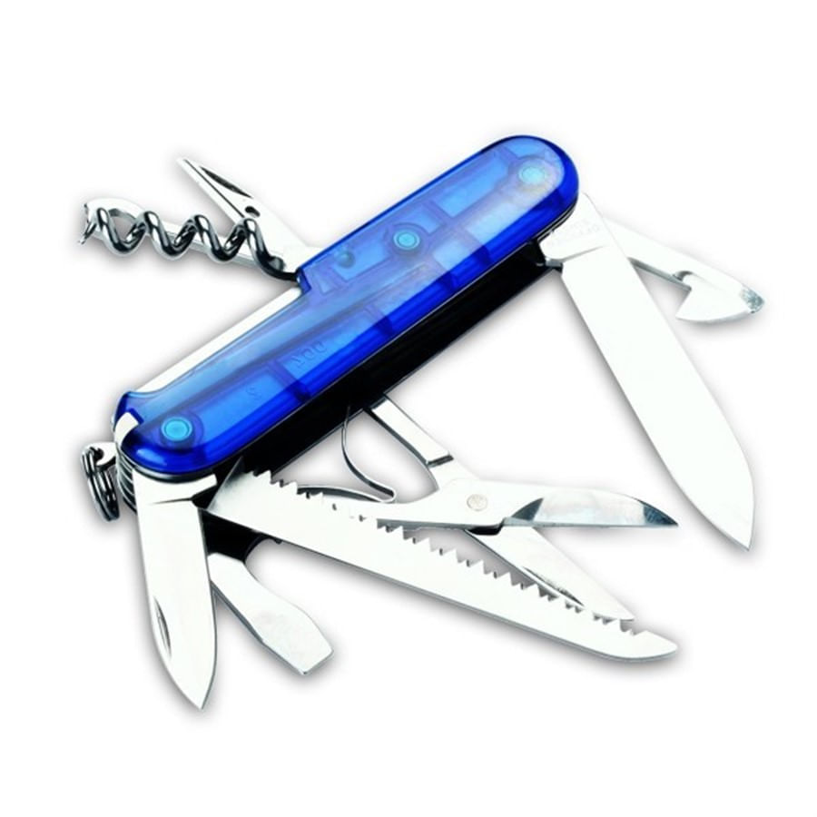 Miniatura Canivete Huntsman Azul Translúcido em blister