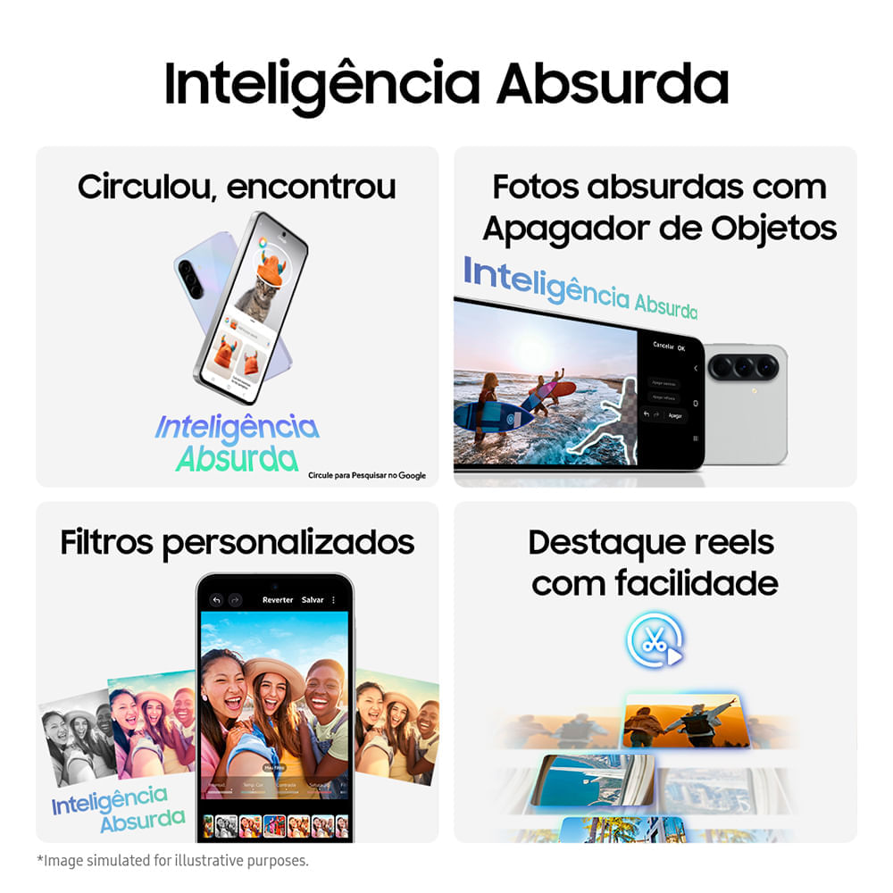 Smartphone Samsung Galaxy A56 5G Preto, 128GB, 8GB RAM e Câmera Tripla 50MP + 12MP + 5MP BIVOLT