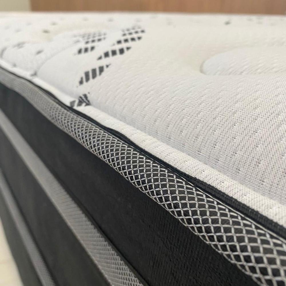 Miniatura Colchão Casal Mola Ensacada 28cmx188cmx138cm Zoe Yescasa Preto