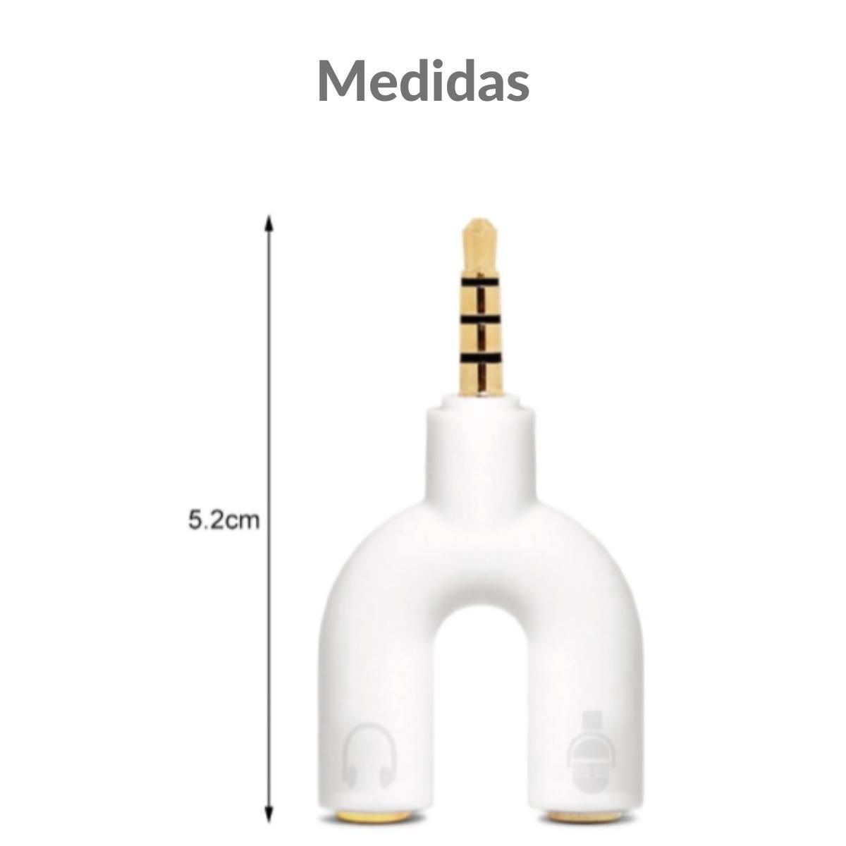 Miniatura Conversor P2 X P3 Splitter Plug Y Fone Microfone Heads Áudio