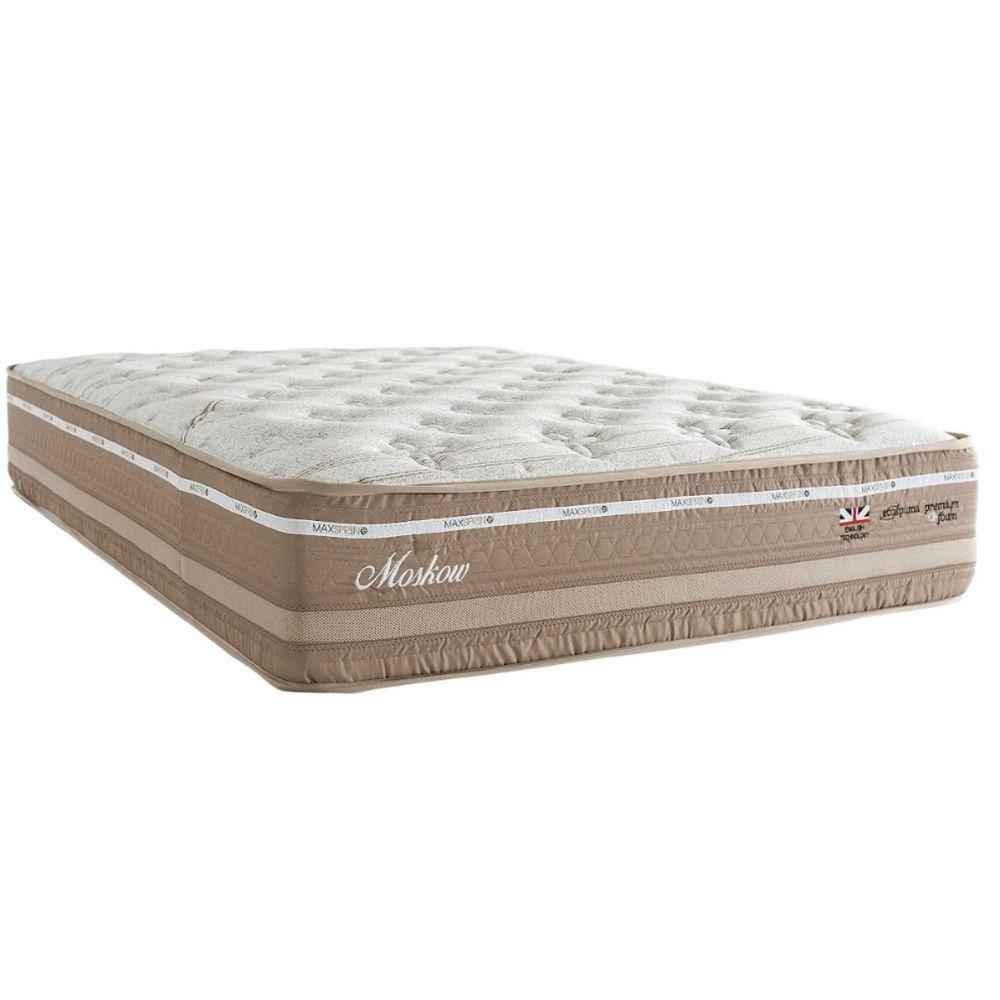 Miniatura Cama Box Baú Casal Bipartida Com Colchão Herval Moskow Molas Maxspring 138x188x76cm Ms Suede Preto