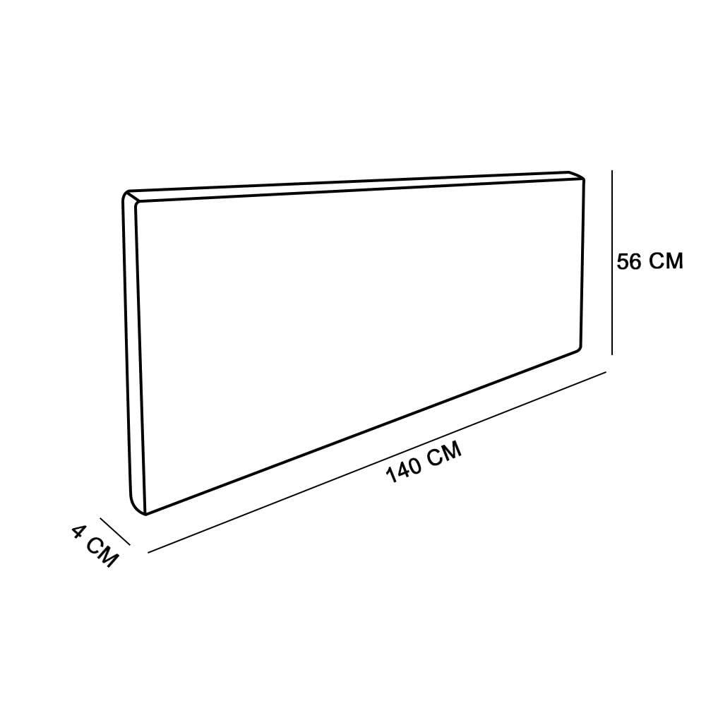 Miniatura Kit Calçadeira e Painel Clean 140 Cm Suede D´rossi Bege