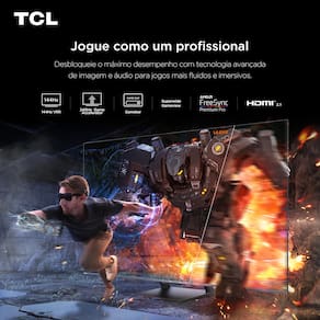 Smart TV 75" TCL 75C7K 4K QD-Mini Led 144Hz com Sistema Operacional Google TV