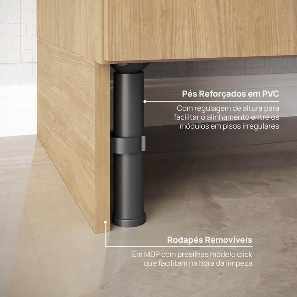 Cozinha Modulada 5 Peças 3 Aéreos 2 Balcões Nara Cabecasa Madeiramadeira Avena