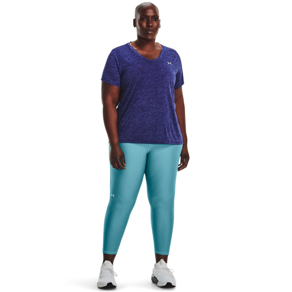 Miniatura Camiseta de Treino Plus Size Feminina Under Armour Tech Twist SSV Azul - 1X