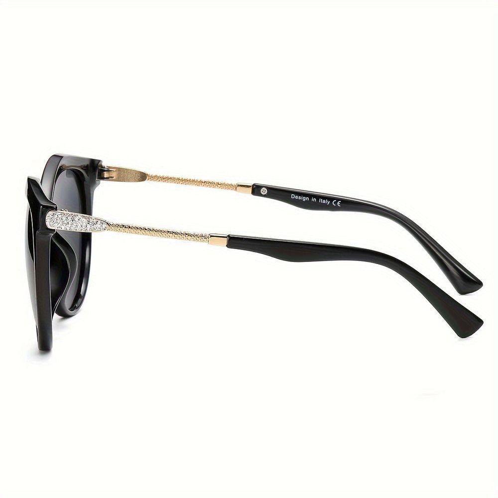 Miniatura Óculos Polarizados Estilo Olho De Gato ,lentes Gradientes Preto