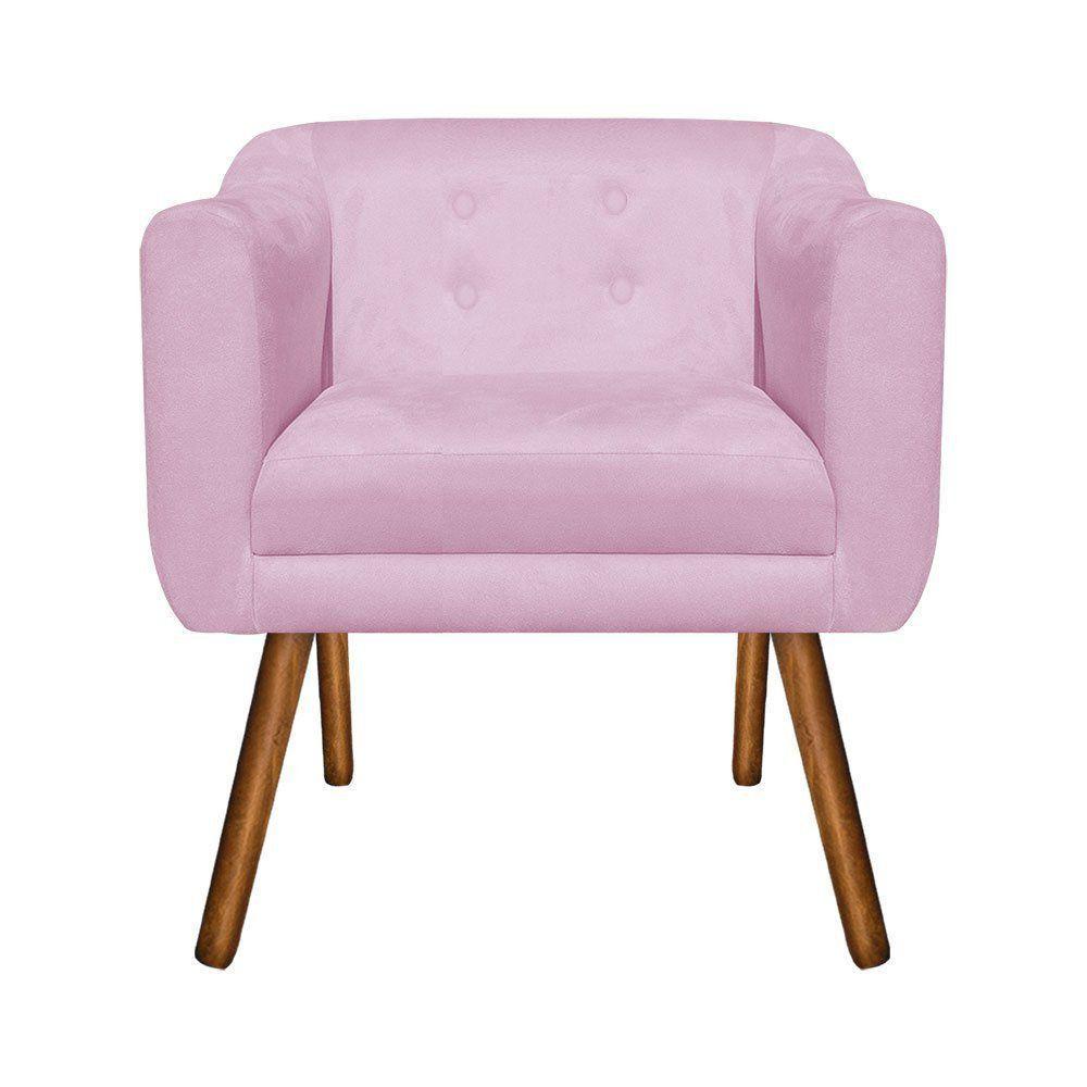 Miniatura Kit Sofá Retrô 02 Lugares e 02 Poltronas Júlia Rosa Bebê