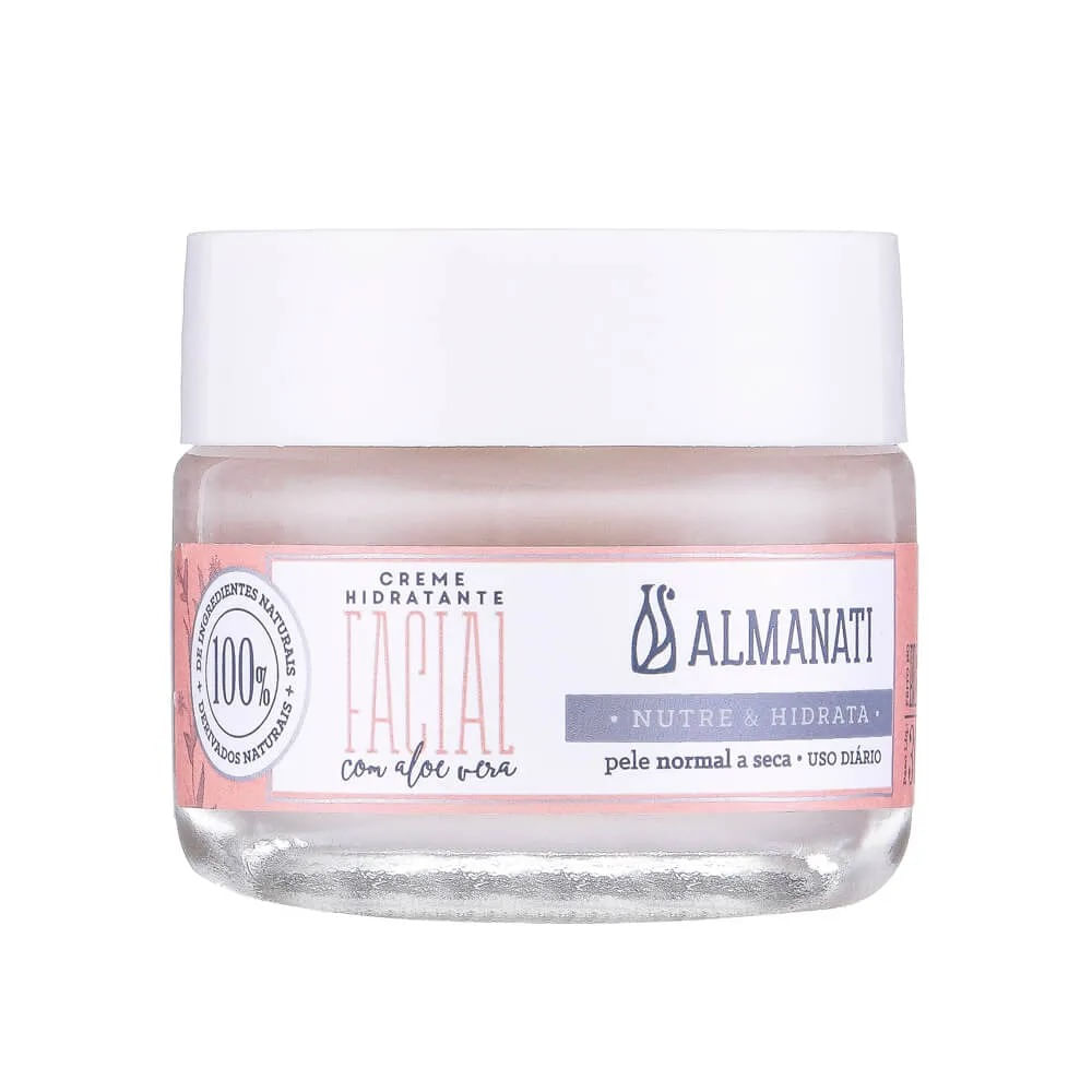 Miniatura Creme Hidratante Facial Natural com Aloe Vera Almanati - 30g