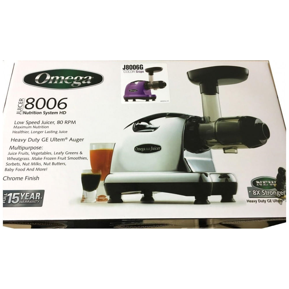 Miniatura Centrifuga de Frutas com Dois Estágios, 110V 150W, Omega, Roxa