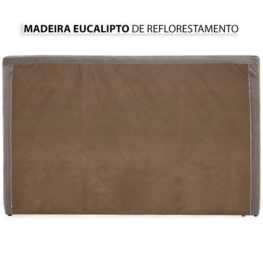 Cama Box com Cabeceira Queen Herval Pallace Bambu em Molas Ensacadas, 71x158x198 cm