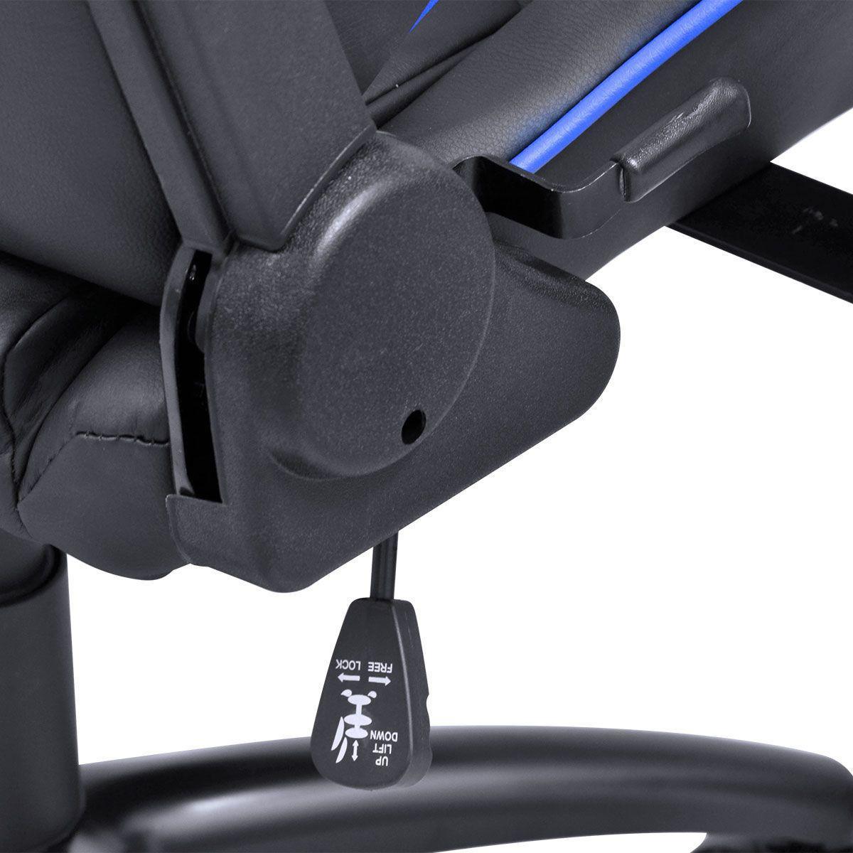 Cadeira Gamer Mad Racer V8 Azul Com Rodas Em Gel