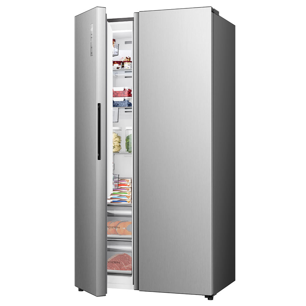 Miniatura Refrigerador Side by Side Hisense Frost Free com 531 Litros Multi Air Flow 2.0 e Super Freezer Inox - RS3P558 110