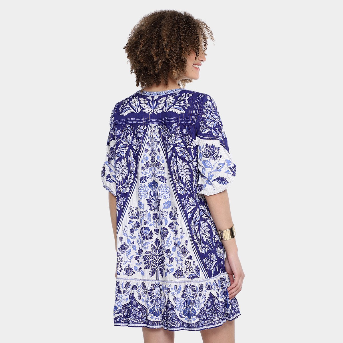Miniatura Vestido Curto Farm Heloisa Feminino Off White - G