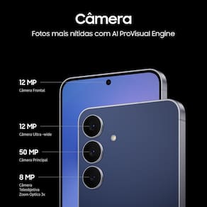 Miniatura Smartphone Samsung Galaxy S25 FE 5G Tela 6,7” AMOLED 128GB 8GB RAM Câmera 50MP Azul-Marinho