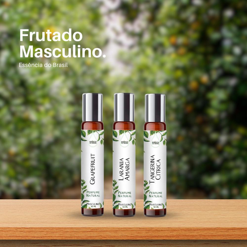 Miniatura Kit 3 Perfumes Roll On 10Ml - Fragrância Frutada Para Homens