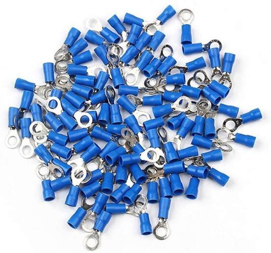 Miniatura Terminal Olhal Rv2-5 Azul Pré Isolado 1,5Mm - 2,5Mm 500Pçs