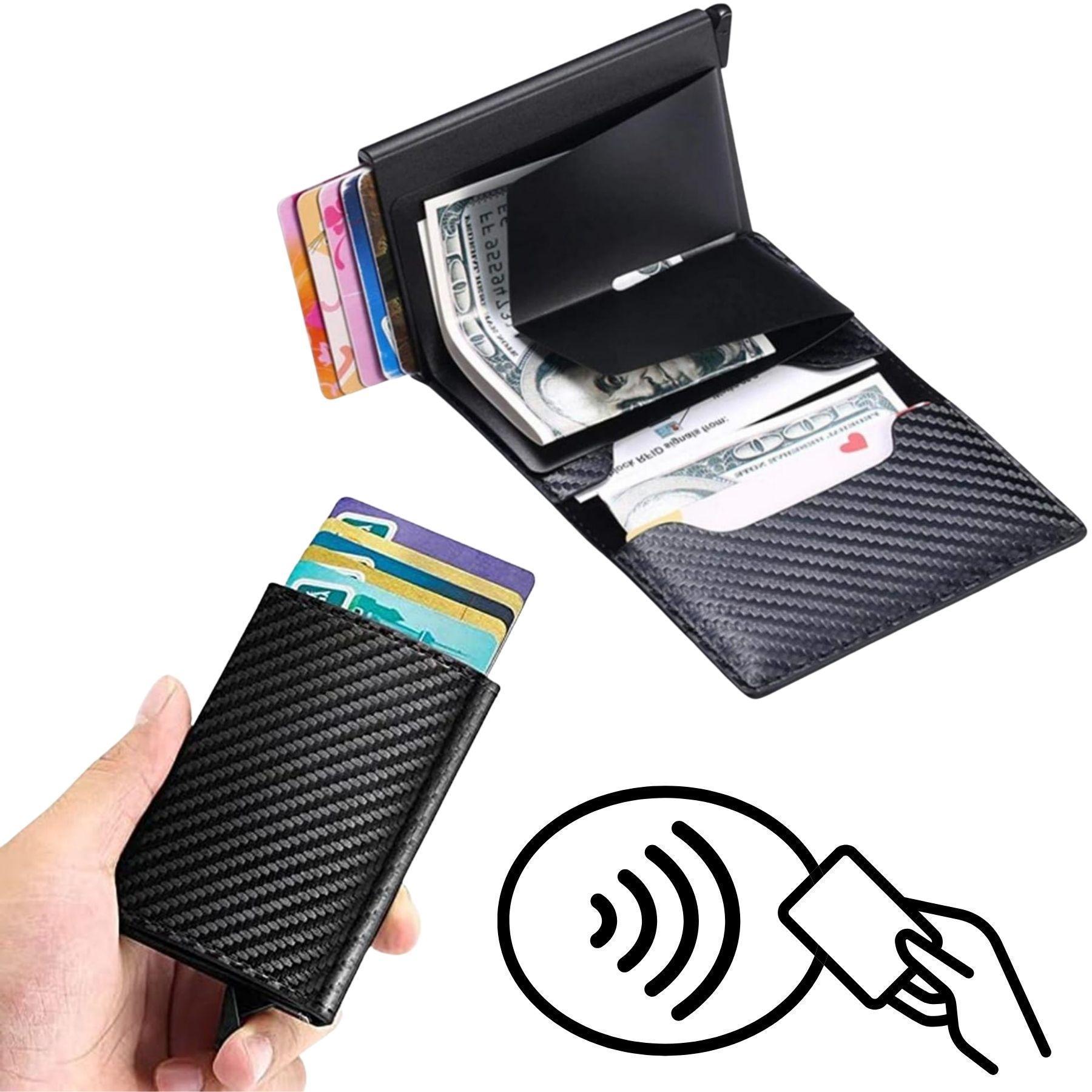 Miniatura Carteira Do Futuro Rfid Slim Porta Cartões Antifurto Premium