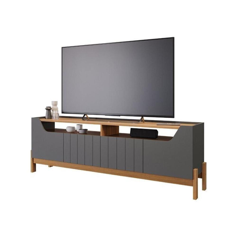 Conjunto Rack com Painel para Tv até 60 Polegadas 100% Mdf Espresso Móveis Nature/Grafite
