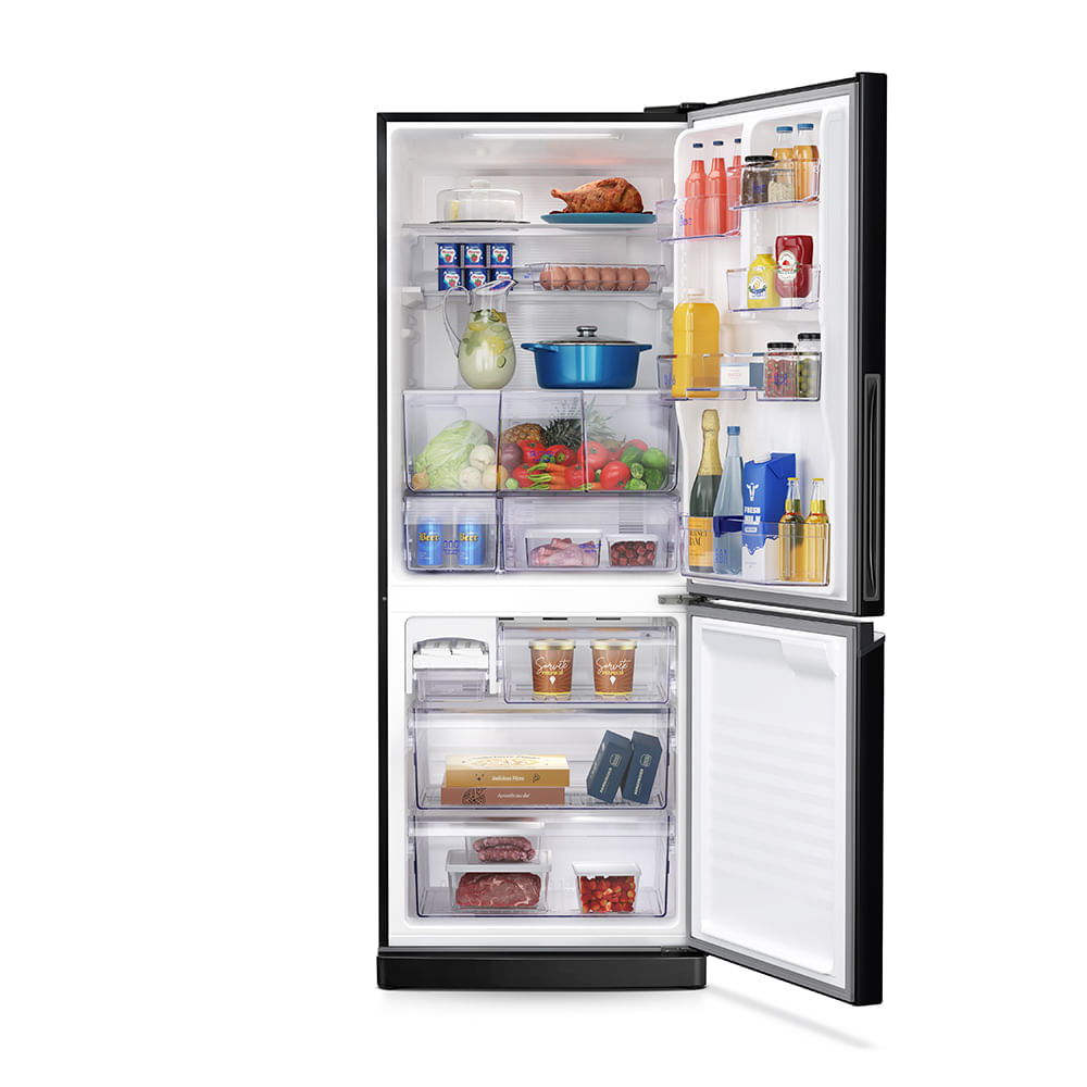 Miniatura Geladeira Panasonic BB64 Black Inox Inverse Frost Free 460L Inverter A+++ - NR-BB64PV1B 110v