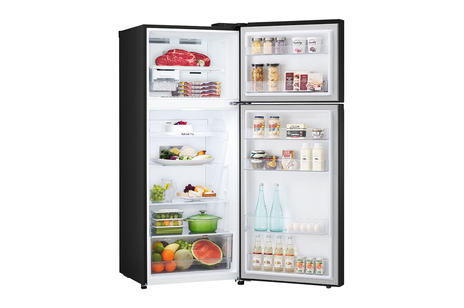 Geladeira LG Frost Free Inverter 395L Duplex Cor Black Inox (GN-B392PXG) - 127v