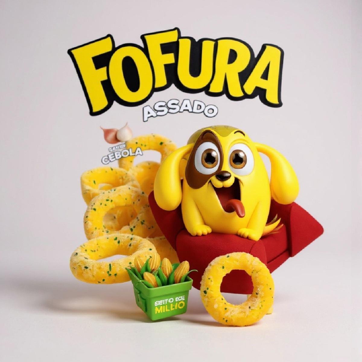 Miniatura Kit C/25 Salgadinho Fofura Sabor Cebola Lucky 35G Crocante