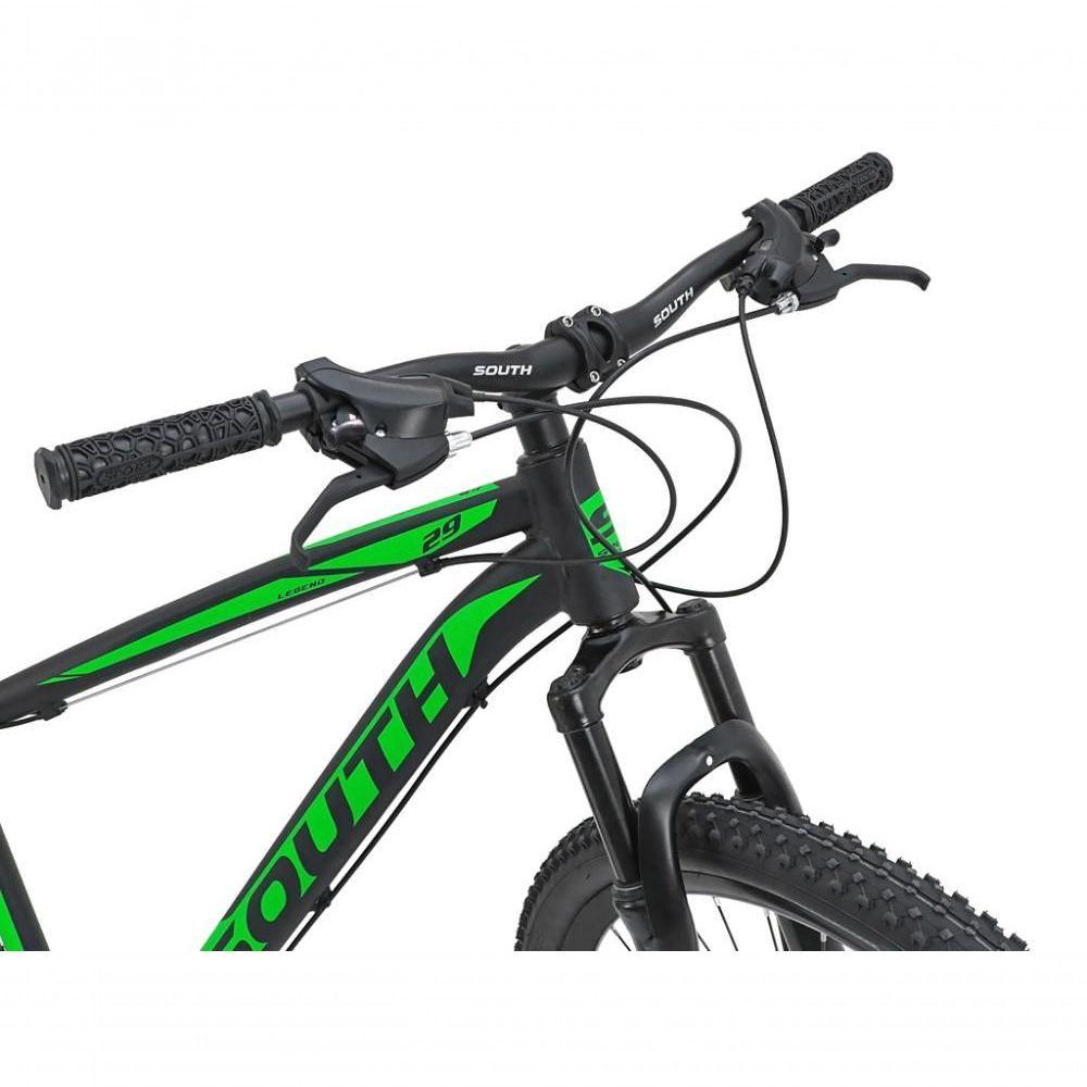 Bicicleta South Legend Aro 29 Alumínio Freios A Disco Câmbio Shimano 24 Marchas - Preto+verde