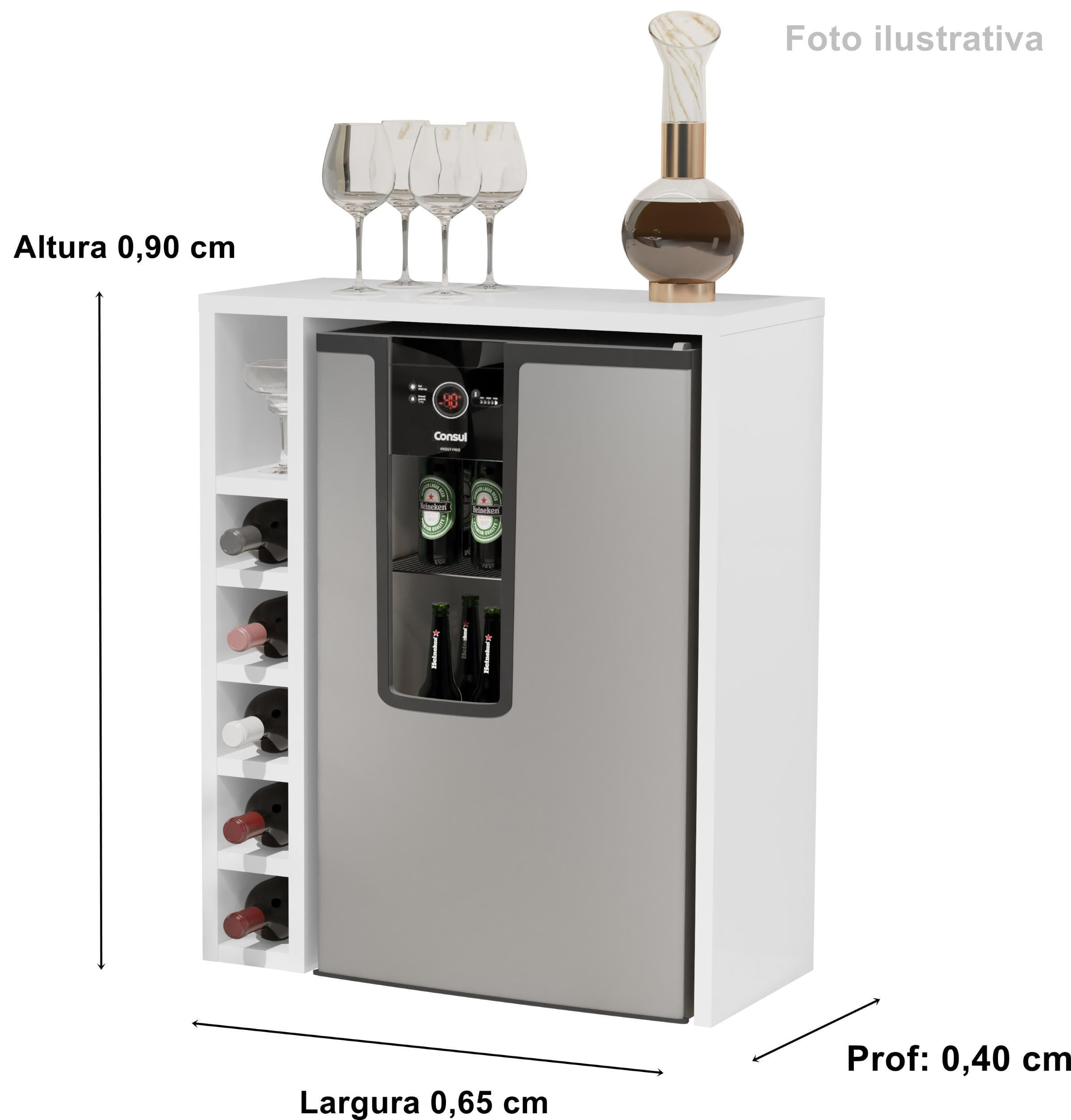 Miniatura Adega Bebidas Planejada Cristal 4008 Cor Branco Comprar