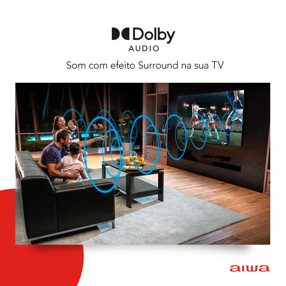 Smart TV Led 50" WiFi AWSTV50BL02A Aiwa Preta