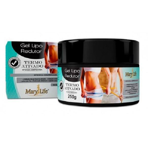 Miniatura Kit Com 6 Gel Lipo Redutor Termo Ativado 250G - Mary Life Creme - Gel Lipo - 250 gramas