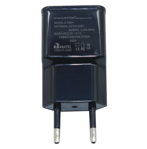 Miniatura Tomada Fonte Carregador Celular Usb 3.1Amax Bivolt H Maston