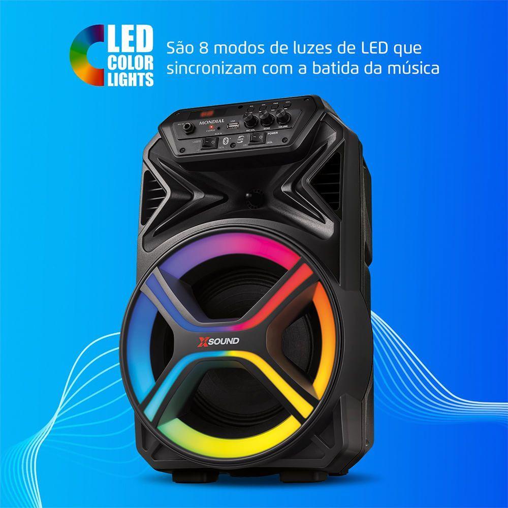 Miniatura Caixa Amplificada Mondial Preto 400W RMS CM-400-L Bivolt
