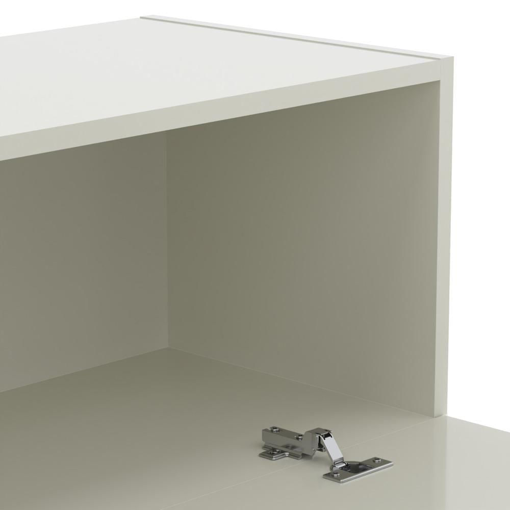 Miniatura Rack Com Painel Ripado Suspenso Para Tv Até 70 Polegadas 2 Portas Grécia 180cm Off White E Nature