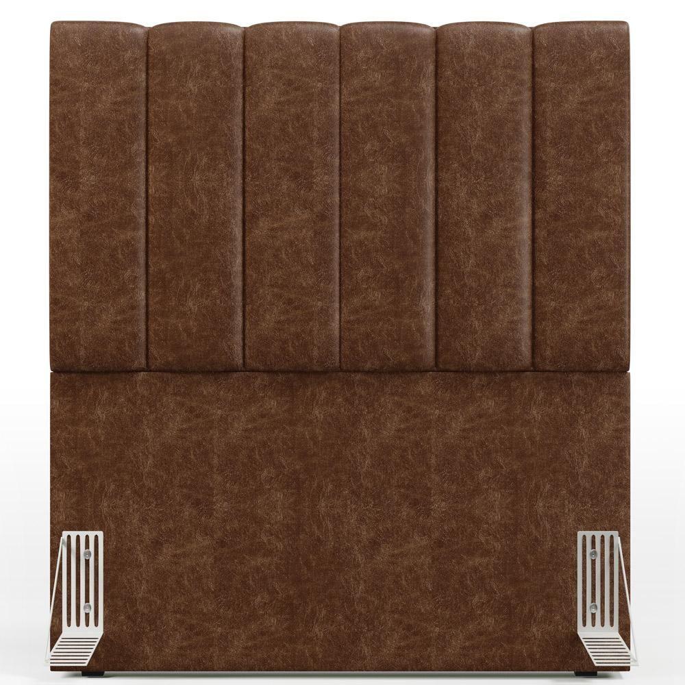 Miniatura Cabeceira Cama Box Solteiro 100 Cm Dália W01 Marrom