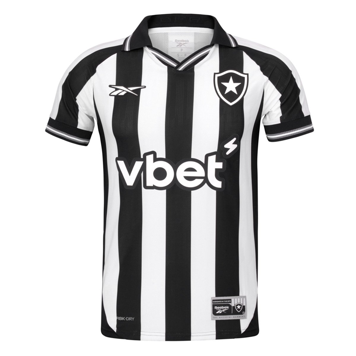 Miniatura Camisa Botafogo I 25/26 s/n Torcedor Reebok Masculina Branco+Preto - EGG