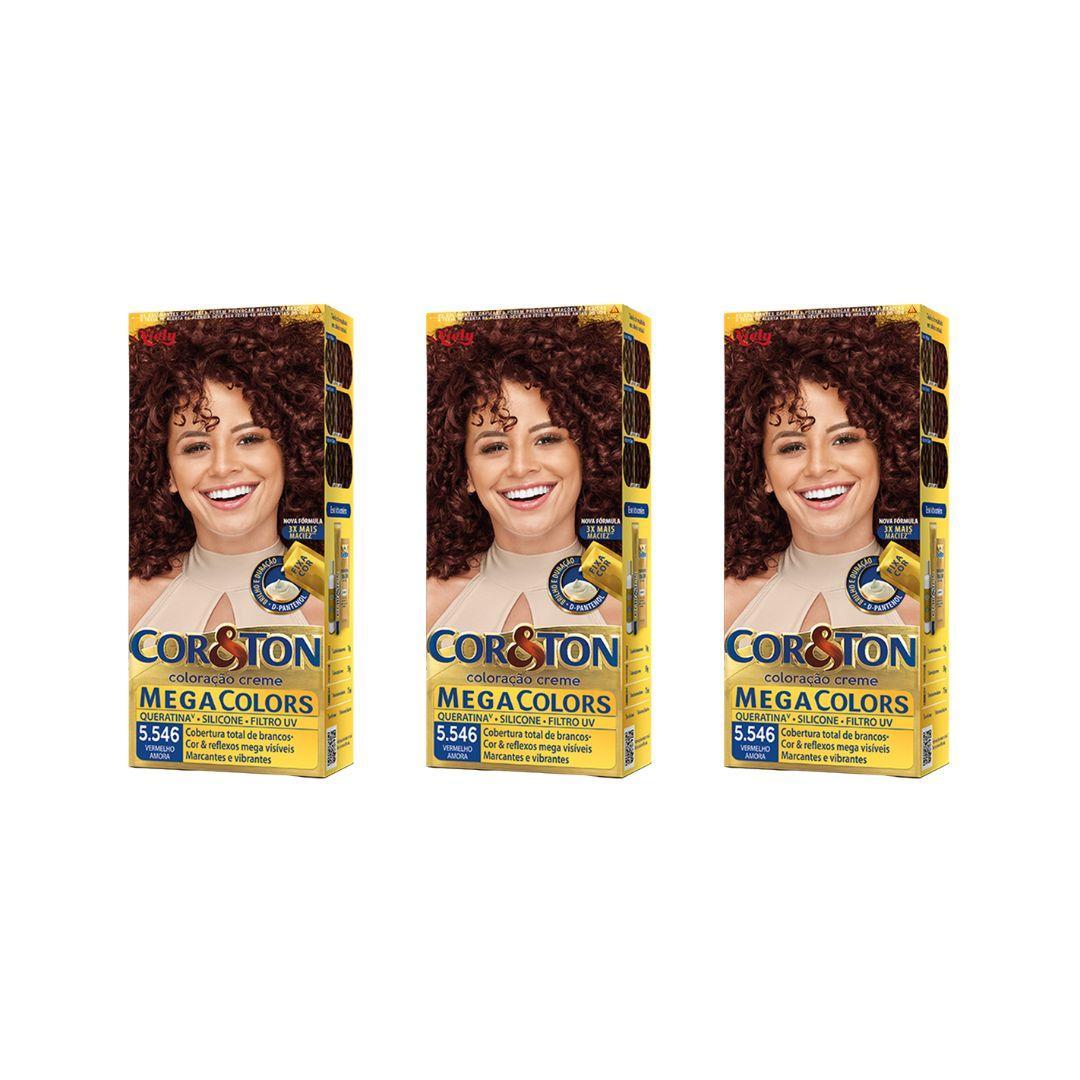 Miniatura Coloraçao Cor&Ton 5.546 Vermelho Amora 50G-Kit C/3