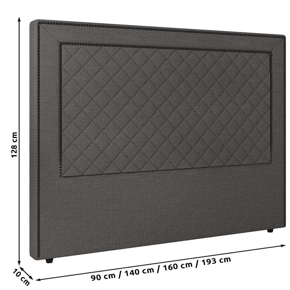 Miniatura Cabeceira Cama Box Casal Queen Size Ariza 160cm Linho Cinza - Abmaza