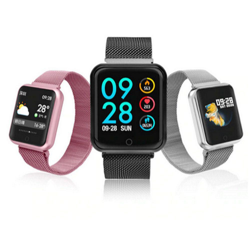 Miniatura Smartwatch Inteligente P70 Pro Bluetooth Pulseira Prata Bluetooth - Smartwatch - Silicone - P70