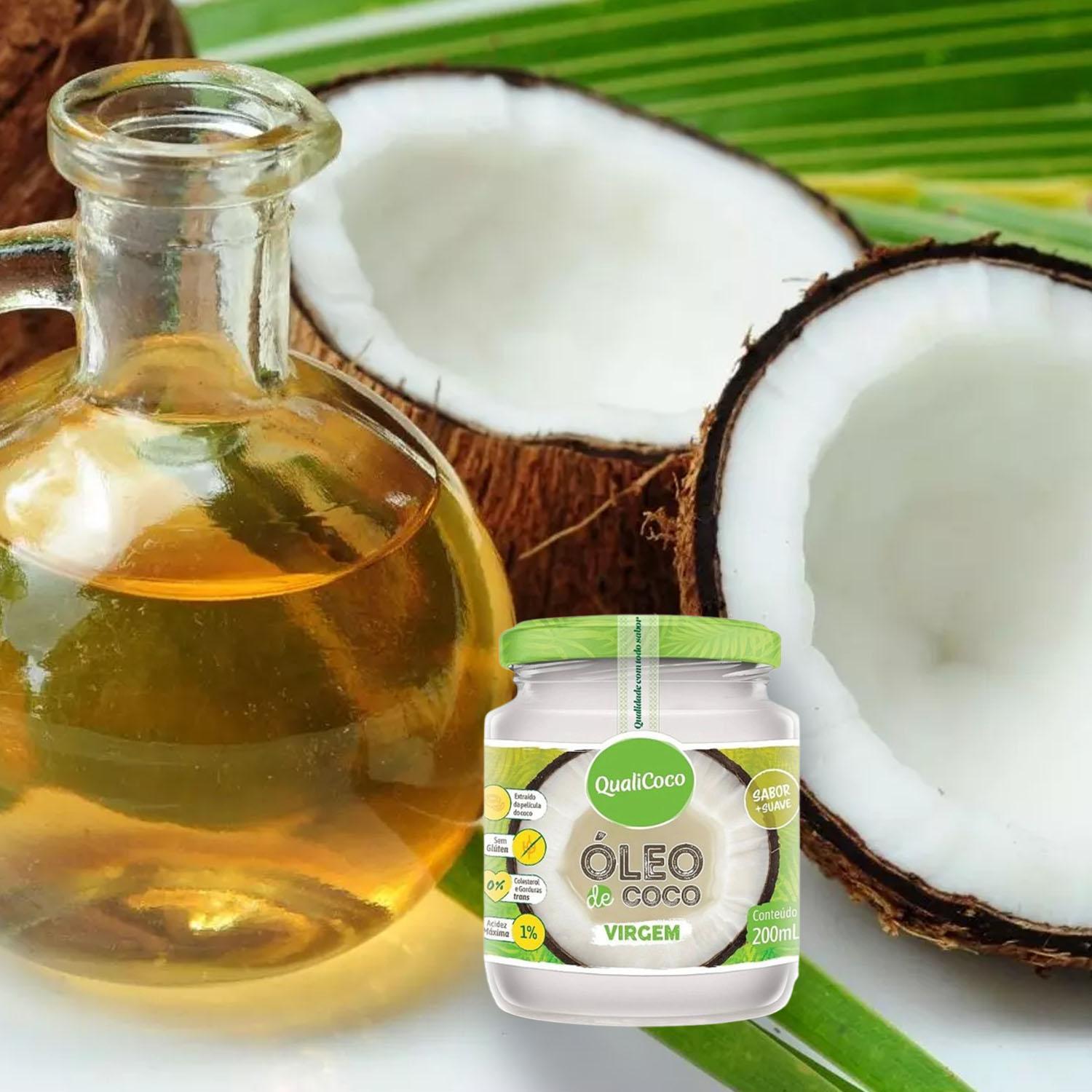 Miniatura Kit Com 4Und Óleo De Coco Virgem Qualicoco 200Ml
