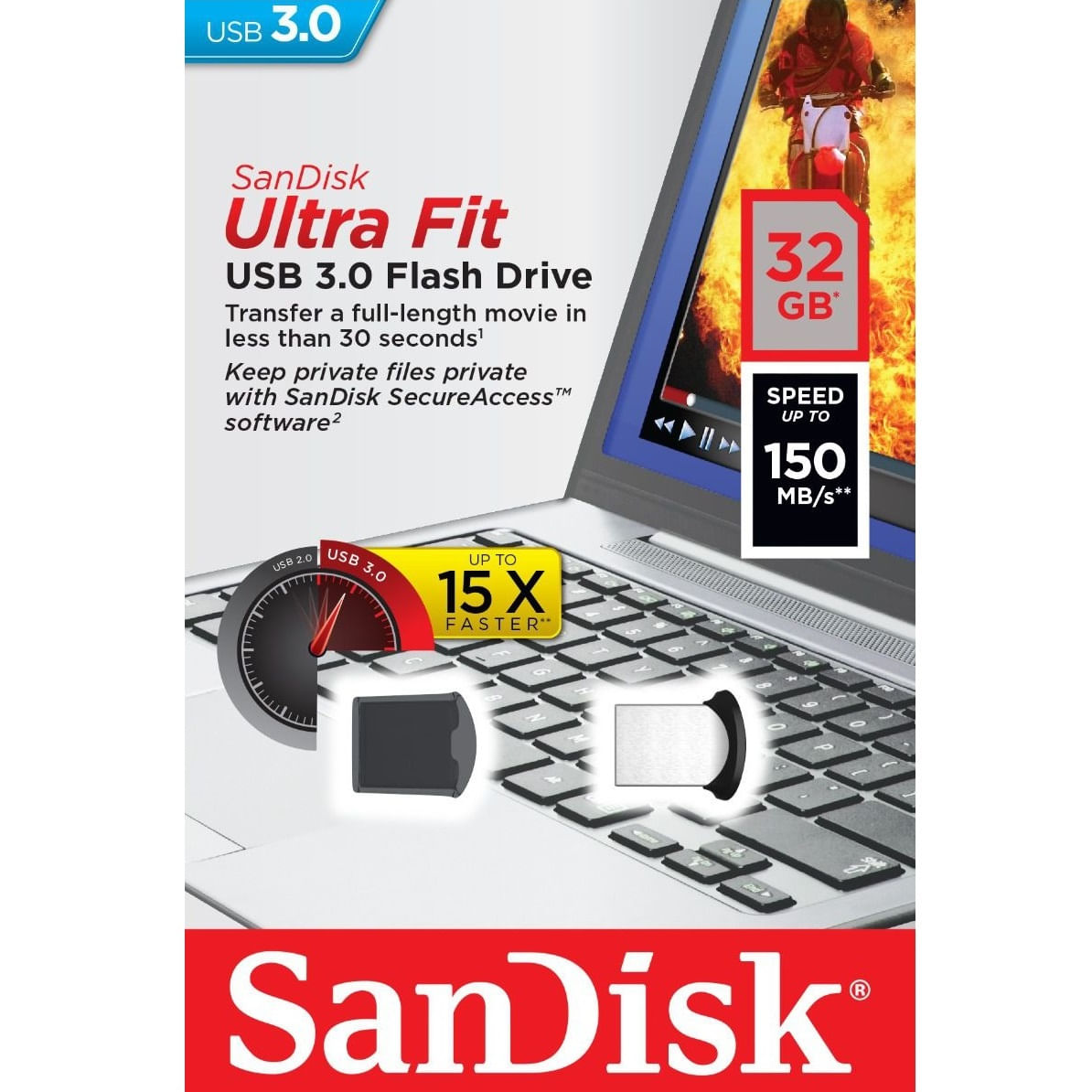 Miniatura Mini Pen Drive Ultra Fit 32Gb Usb3.1 130Mbs Original
