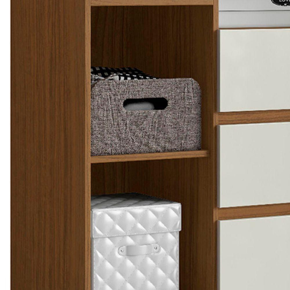 Cômoda Quarto Com 1 Porta Sapateira 97cm Tayna A09 - D'rossi Atacama E Off White