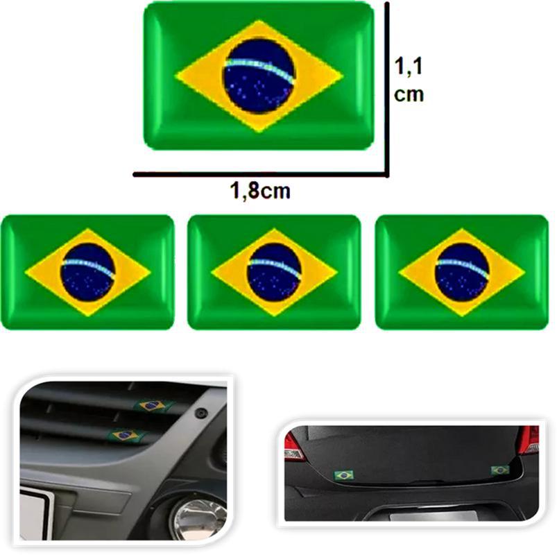 Miniatura Bandeira Citron Ds3 Resinada Br 4Peças