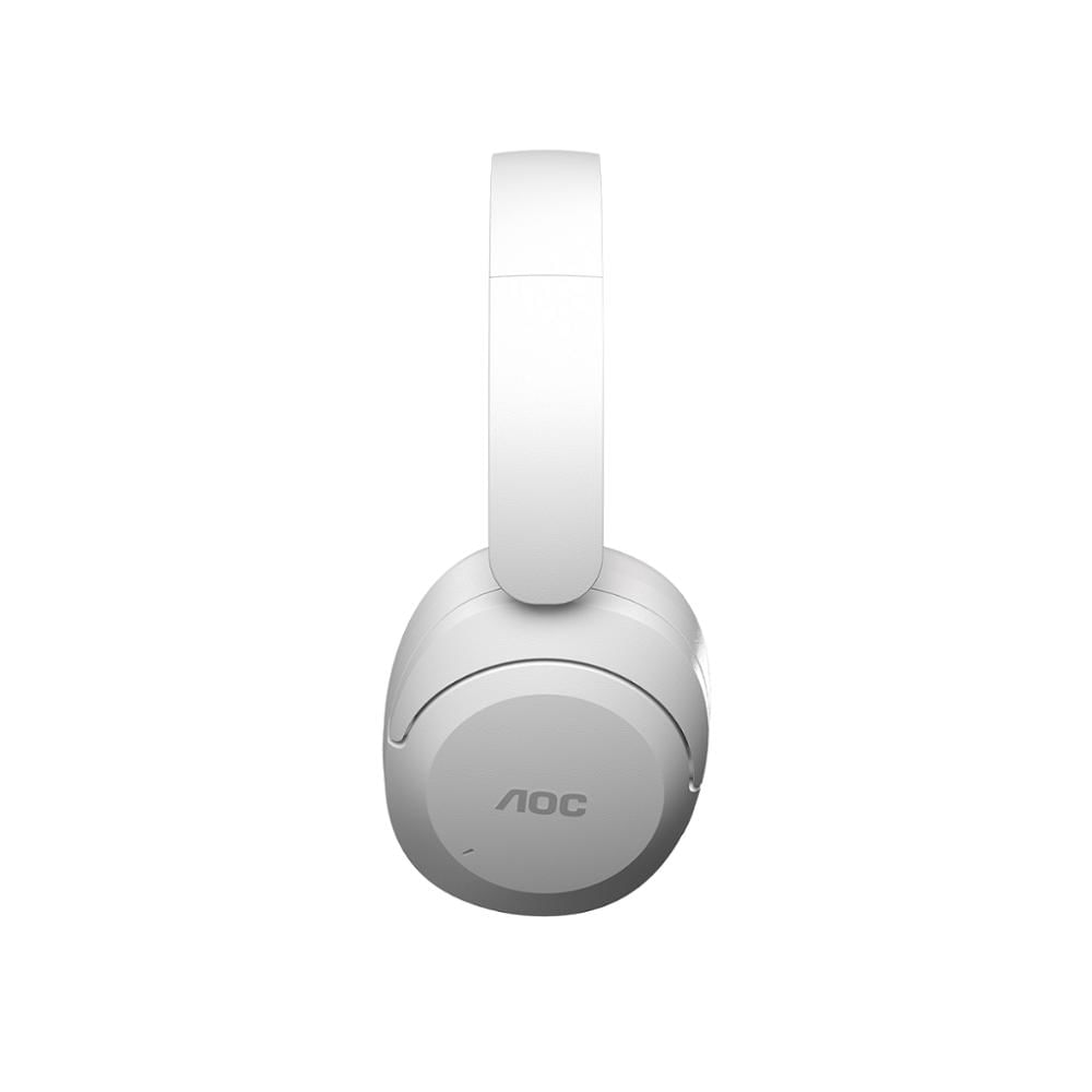 Miniatura Headphone Bluetooth Wireless com Cancelamento de Ruído ANC - Branco - AOC