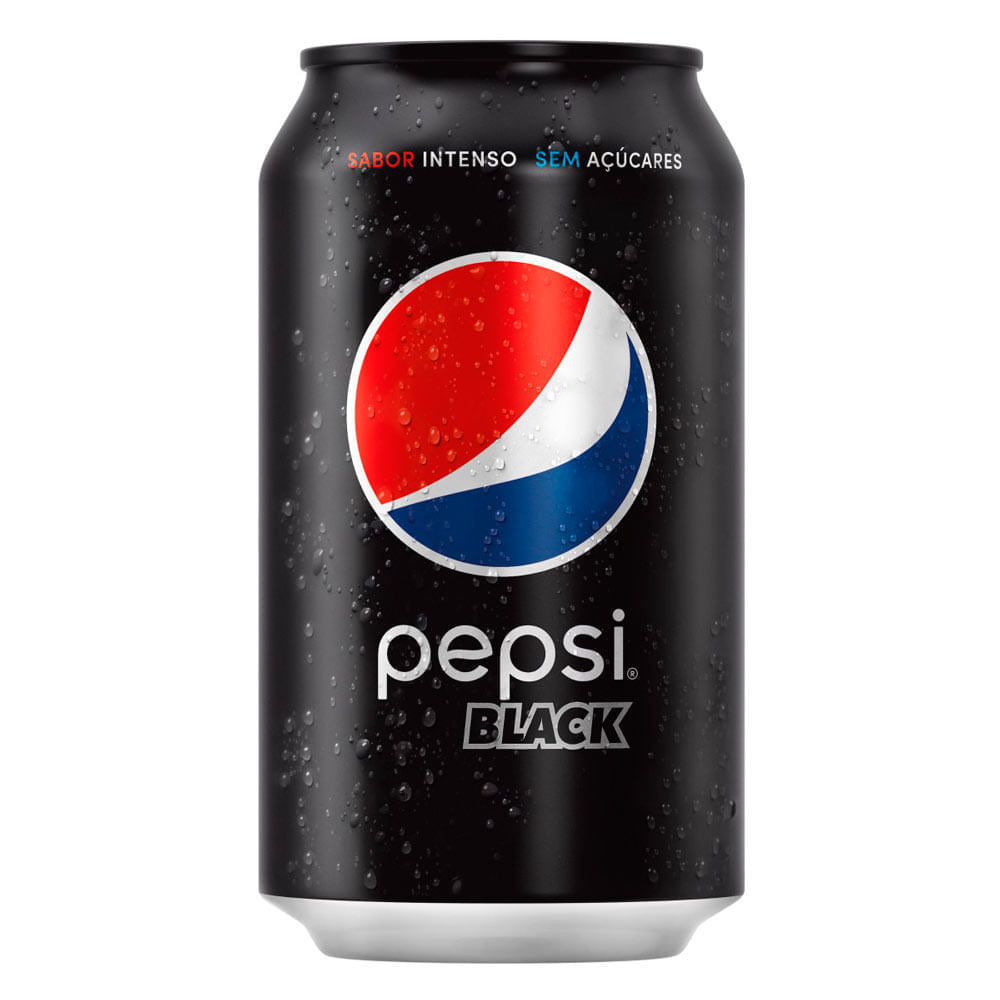 Miniatura Refrigerante Pepsi Black Sem Açúcares Lata 350ml