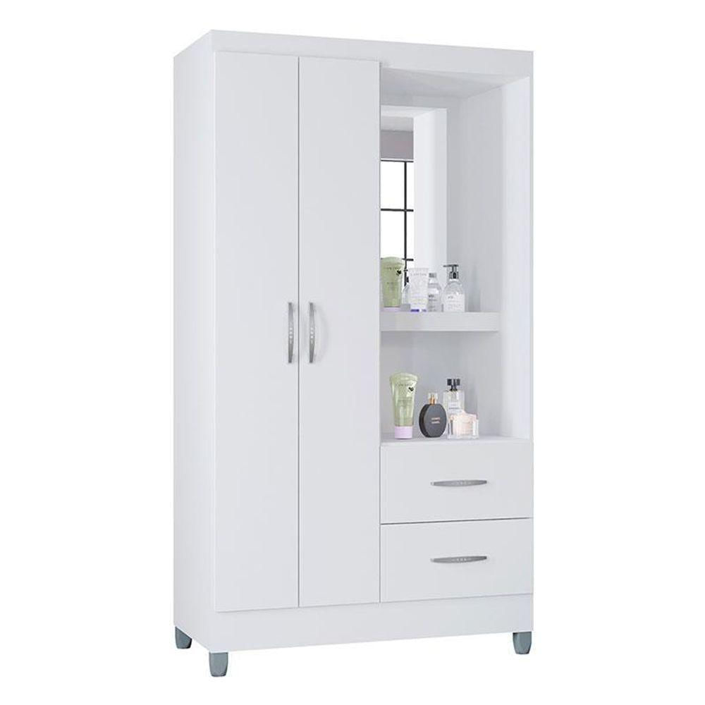 Miniatura Guarda Roupa Solteiro Cordoba 2 Portas Branco Brilho - Poquema