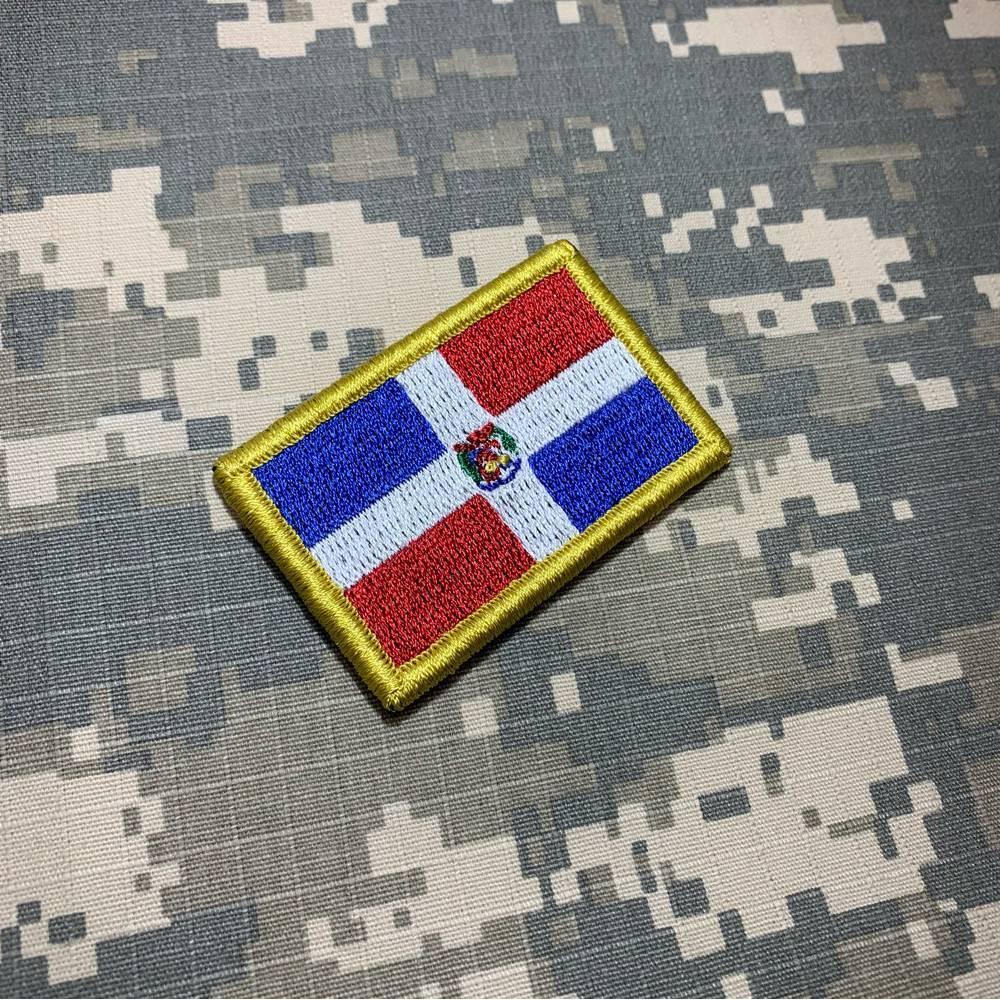 Miniatura Bandeira República Dominicana Bordado Fecho Bp0145V11