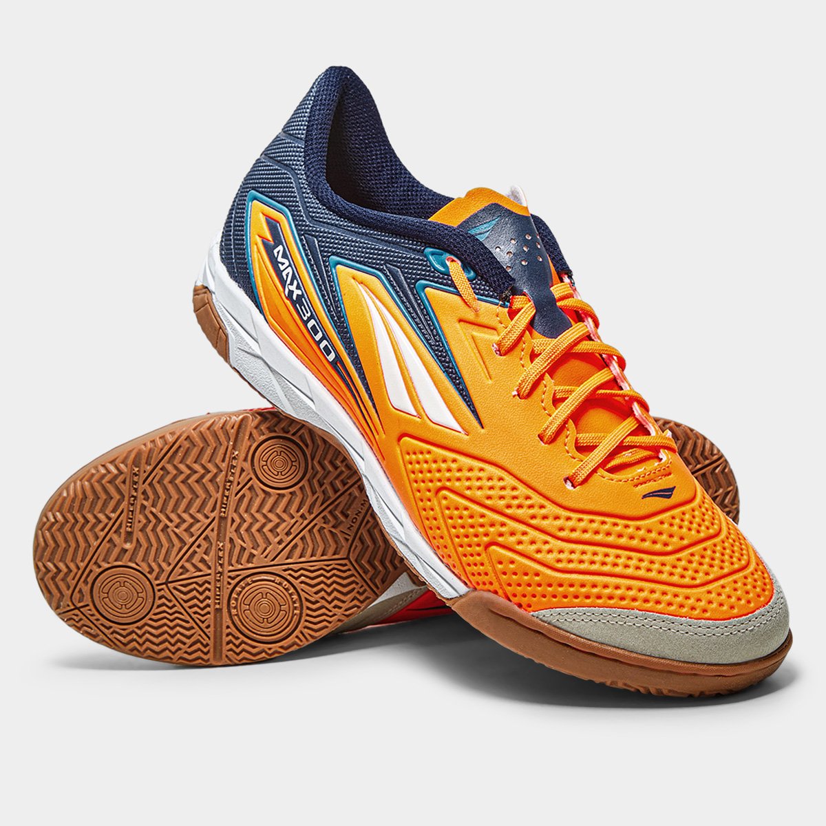 Miniatura Chuteira Futsal Penalty Max 300 Y-1 Masculina Laranja+Branco - 37