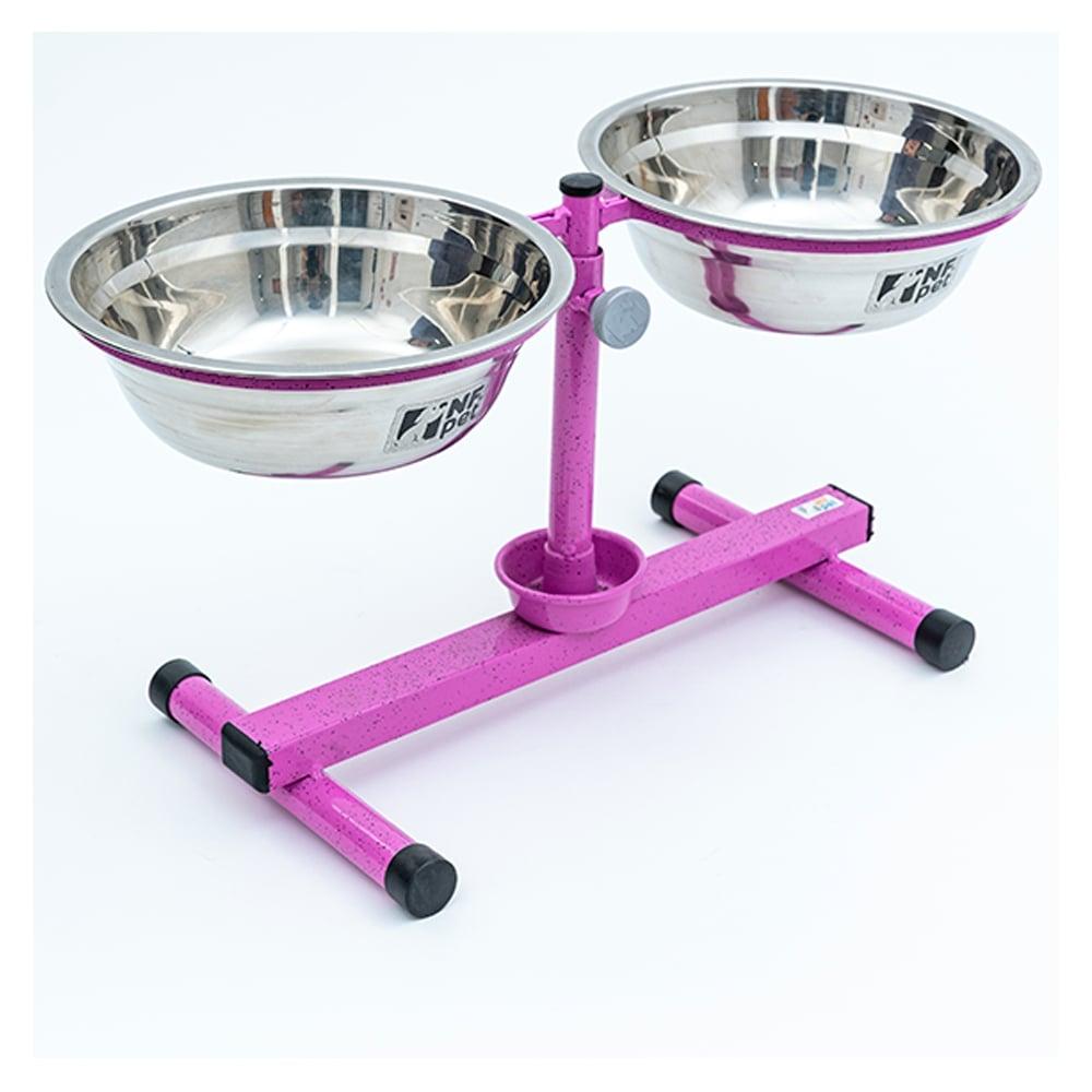 Miniatura Comedouro Premium Antiformiga Inox Rosa - 1,8 Litros